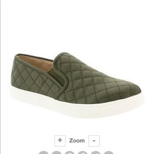 Green Steve Madden slip ones
